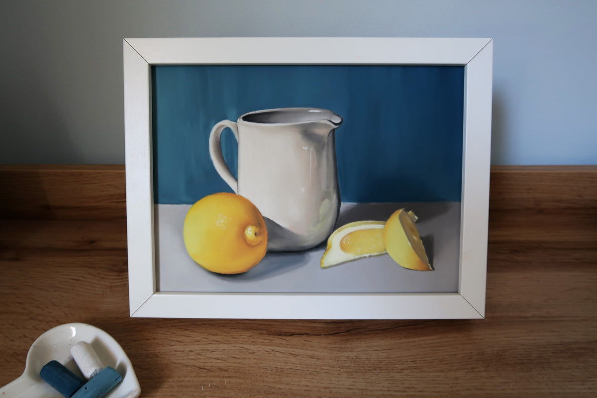 White Jug and Lemons