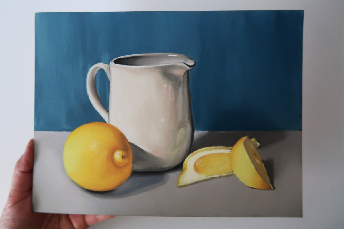 White Jug and Lemons
