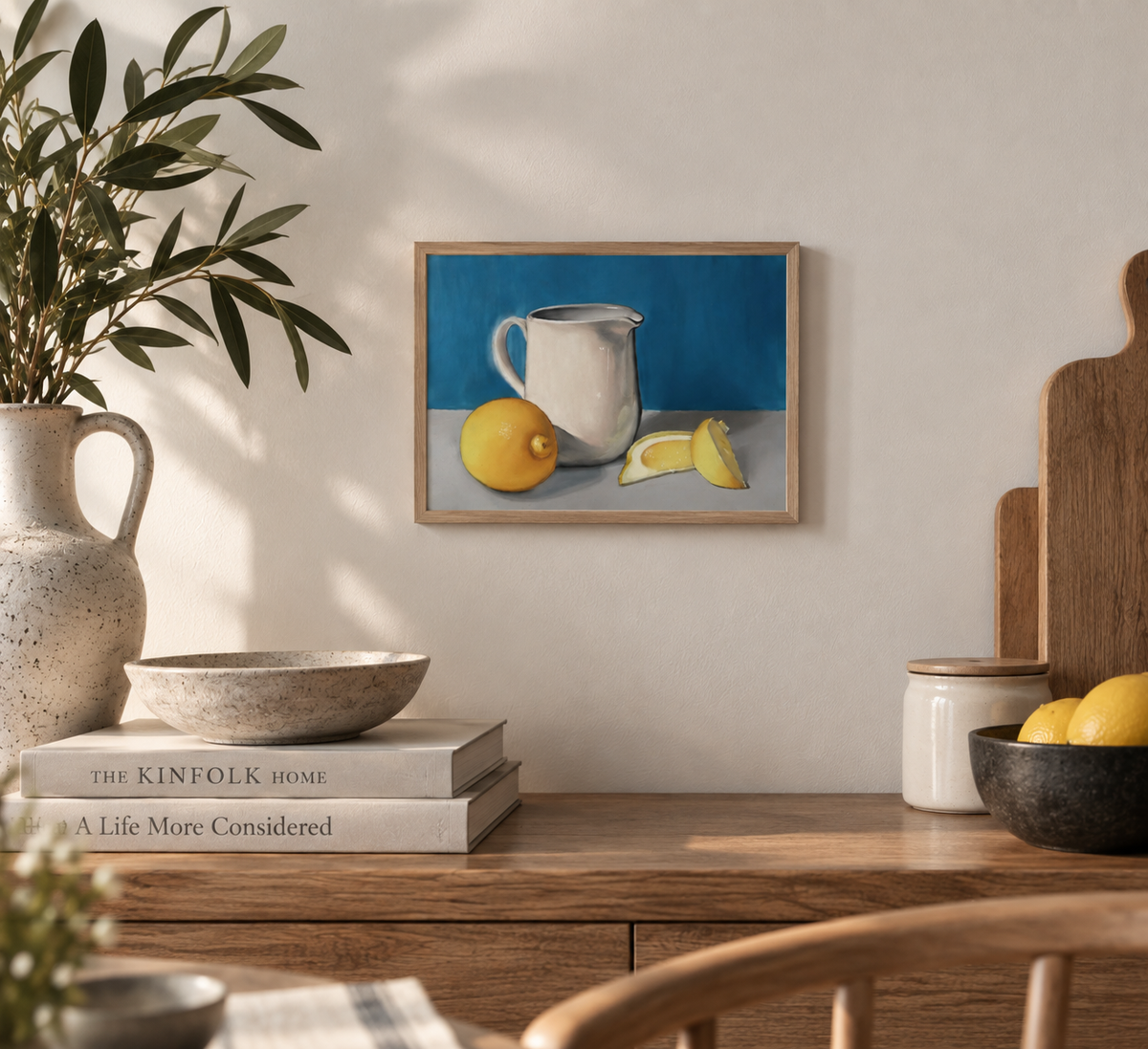 White Jug and Lemons